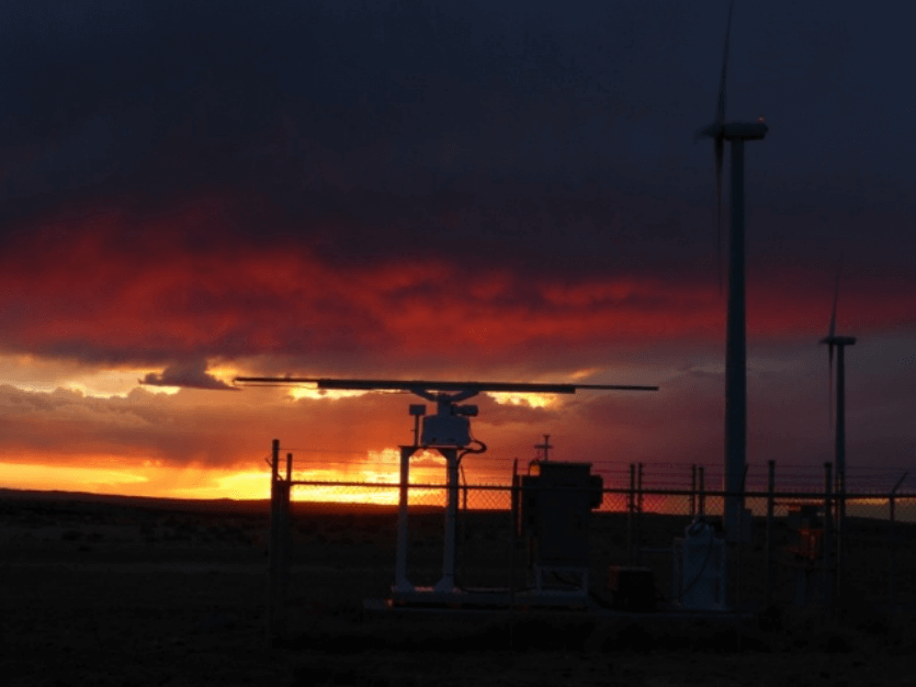 Wind Farm Radar at Night Installed by Detect